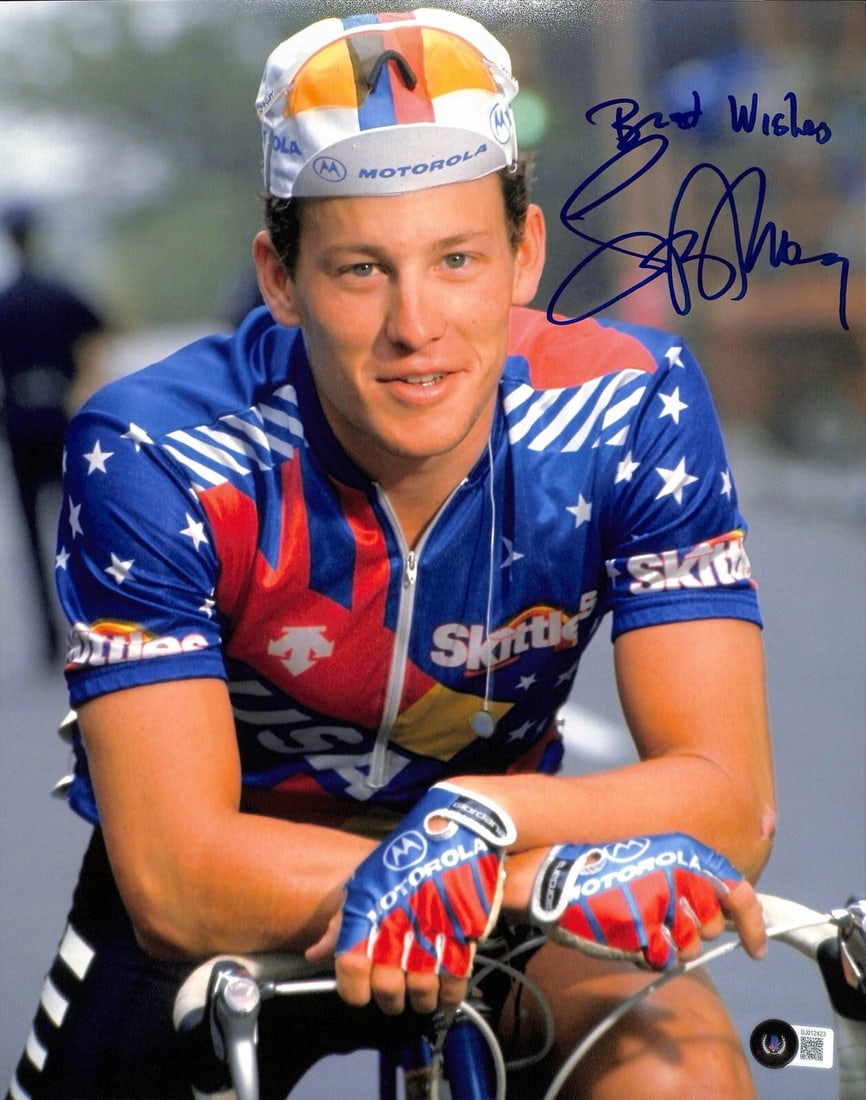 Beckett Authenticated 11x14 Photo Signed by Lance Armstrong: Beckett Authenticated 11x14 Photo Signed by Lance Armstrong This is an autographed 11x14 photograph signed by professional cyclist Lance Armstrong. The signature was obtained in person in the mid 2000
