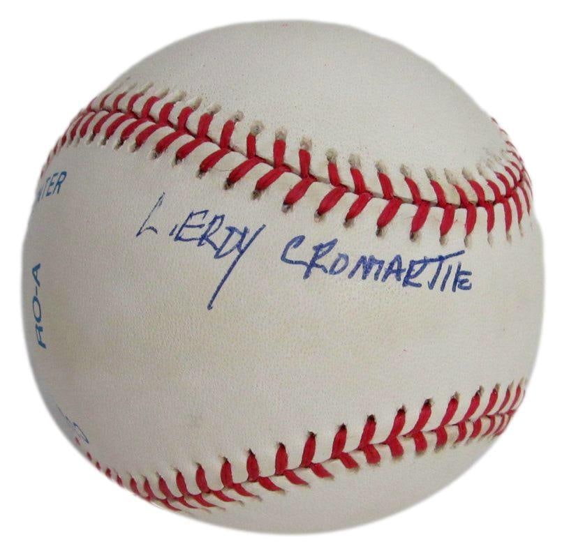 Leroy Cromartie Signed OAL Baseball Indianapolis Clowns PSA/DNA Authenticated: Leroy Cromartie Signed OAL Baseball Indianapolis Clowns PSA/DNA Authenticated This is a Leroy Cromartie Signed OAL Baseball from the 1945 Negro League Indianapolis Clowns. The baseball is an original 
