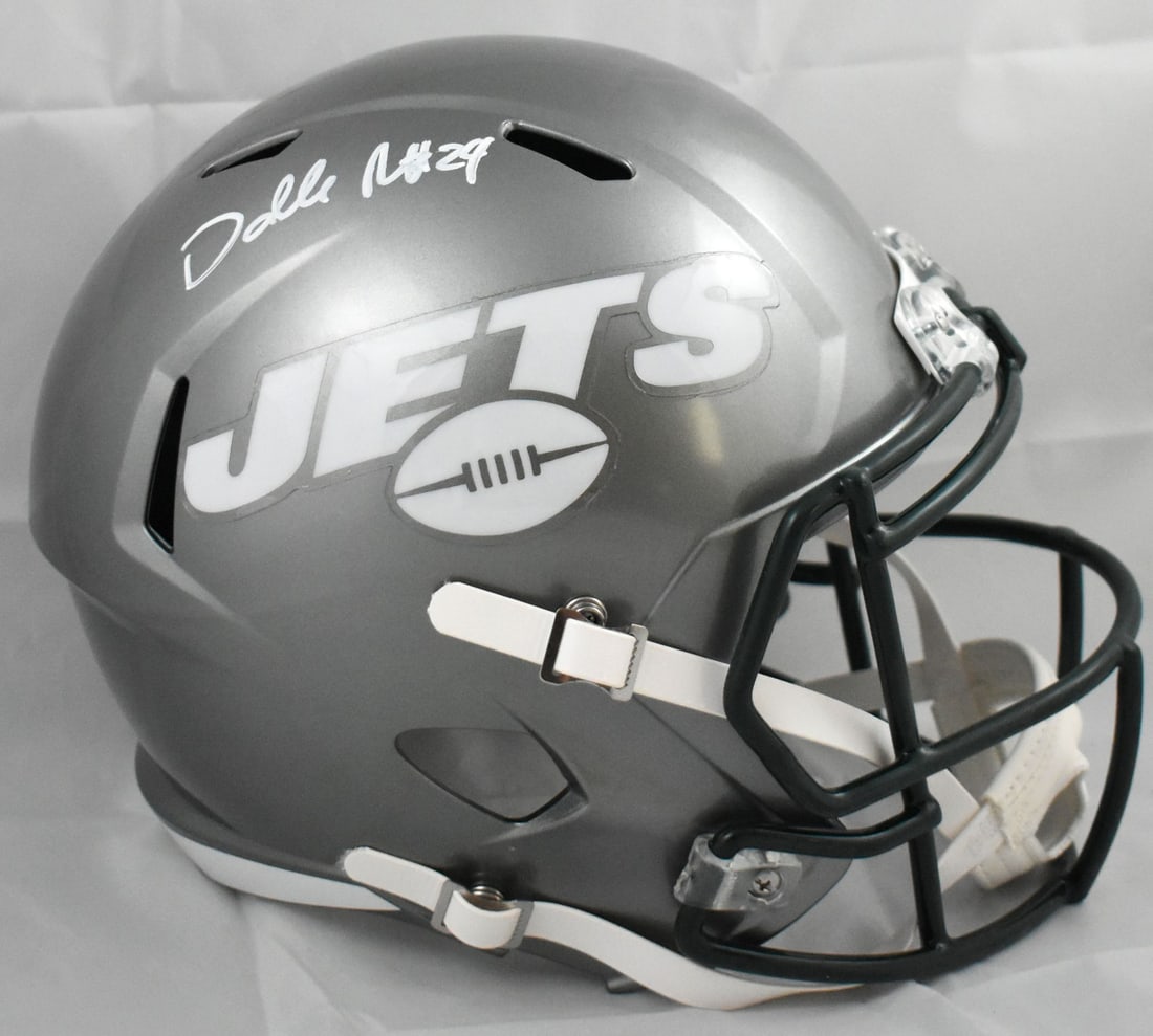 Autographed Jets Flash Speed Helmet Darrelle Revis Beckett W Holo (1 of 6)