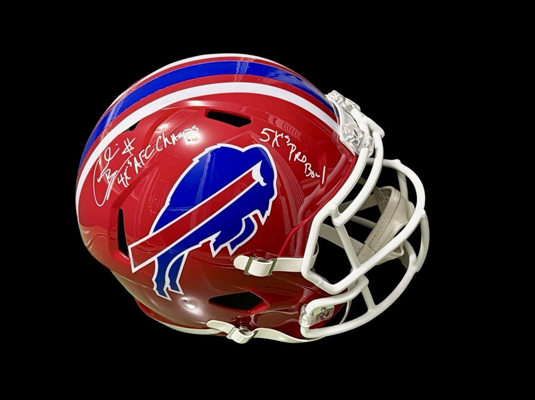 Buffalo Bills full size replica helmet signed by Cornelius Bennett JSA (1 of 5)
