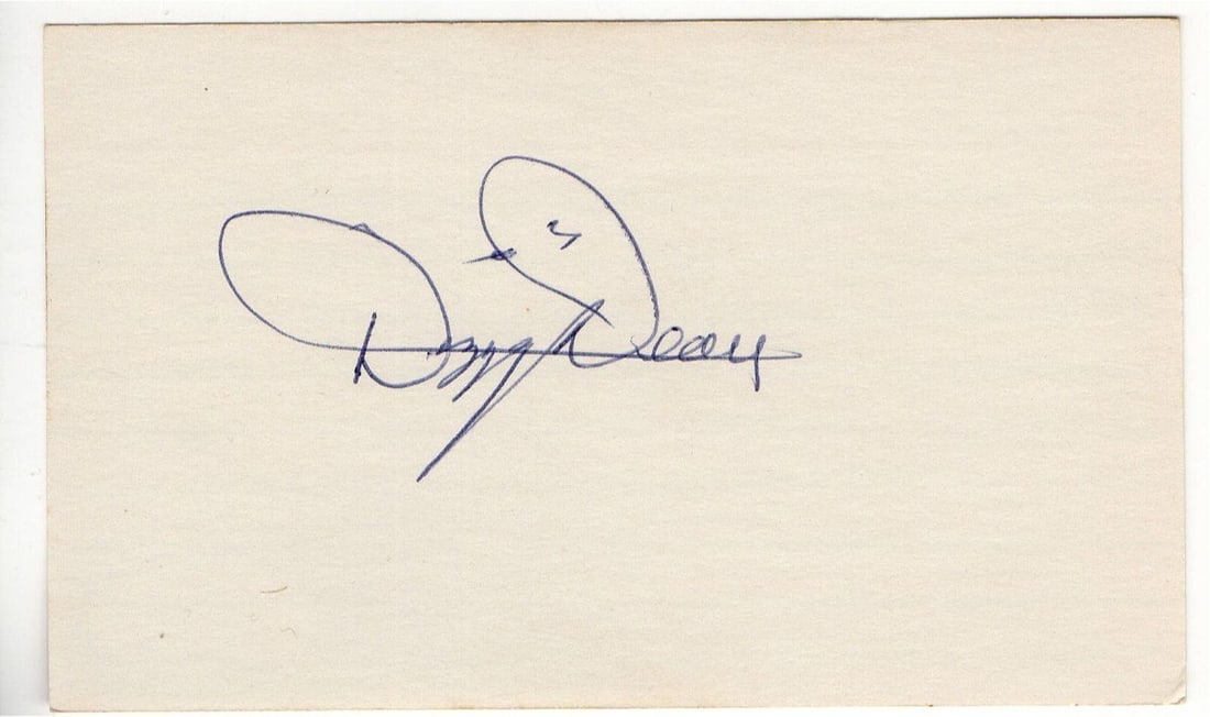 Dizzy Dean Autographed 3X5 Index Card JSA Authenticated Cardinals HOF (1 of 3)
