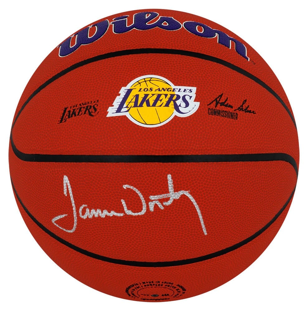 James Worthy Signed Lakers Logo Wilson NBA Basketball with COA: James Worthy Signed Lakers Logo Wilson NBA Basketball with COA This full-size basketball features the iconic Los Angeles Lakers logo and is signed by James Worthy, a celebrated player and Hall of Fame