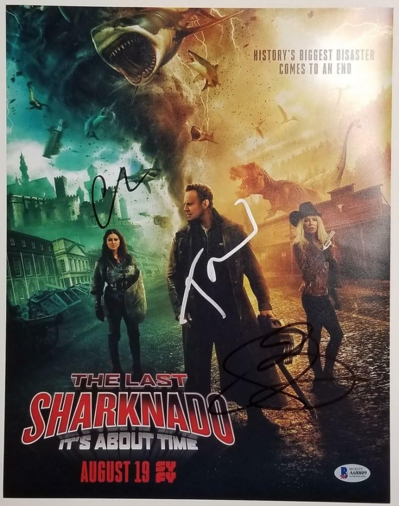11x14 Photograph Signed by Three THE LAST SHARKNADO Cast Members Beckett COA: 11x14 Photograph Signed by Three THE LAST SHARKNADO Cast Members Beckett COA This original 11x14 photograph from THE LAST SHARKNADO features signatures from three cast members: Reid, Ziering, and A. I