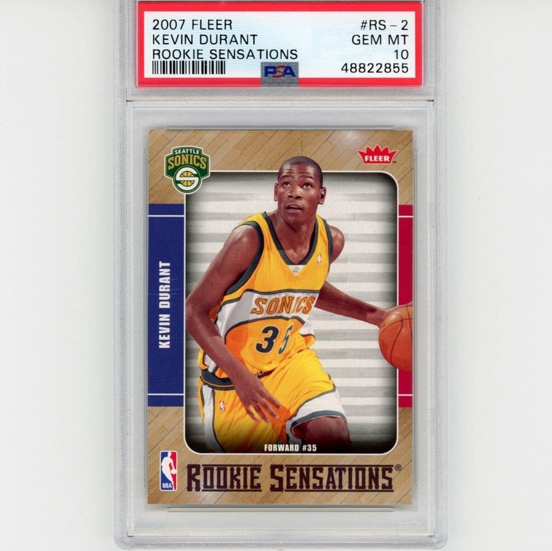 PSA 10 Kevin Durant 2007 Fleer Rookie Sensations RC Basketball Card RS-2 (1 of 2)