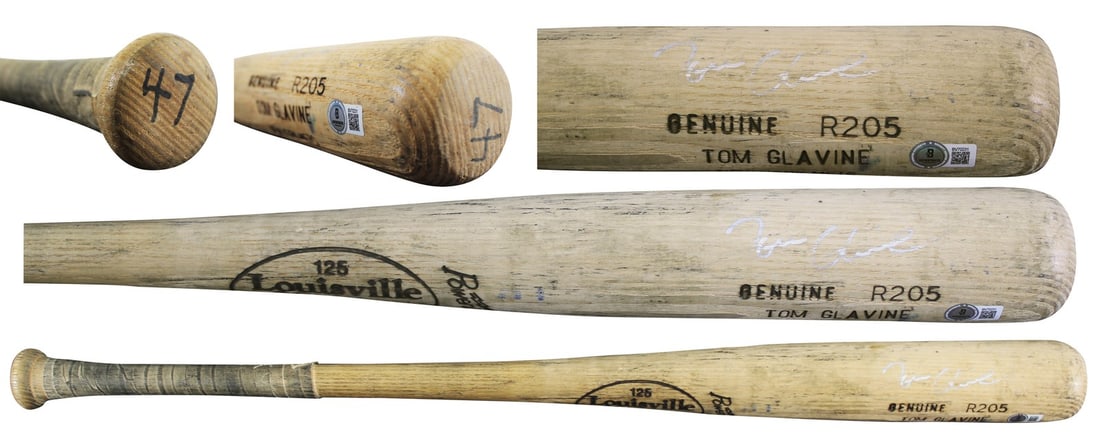 Tom Glavine Autographed Louisville Slugger Bat Beckett Authenticated Mets: Tom Glavine Autographed Louisville Slugger Bat Beckett Authenticated Mets This is an original Louisville Slugger player model baseball bat personally signed by Tom Glavine of the New York Mets. The