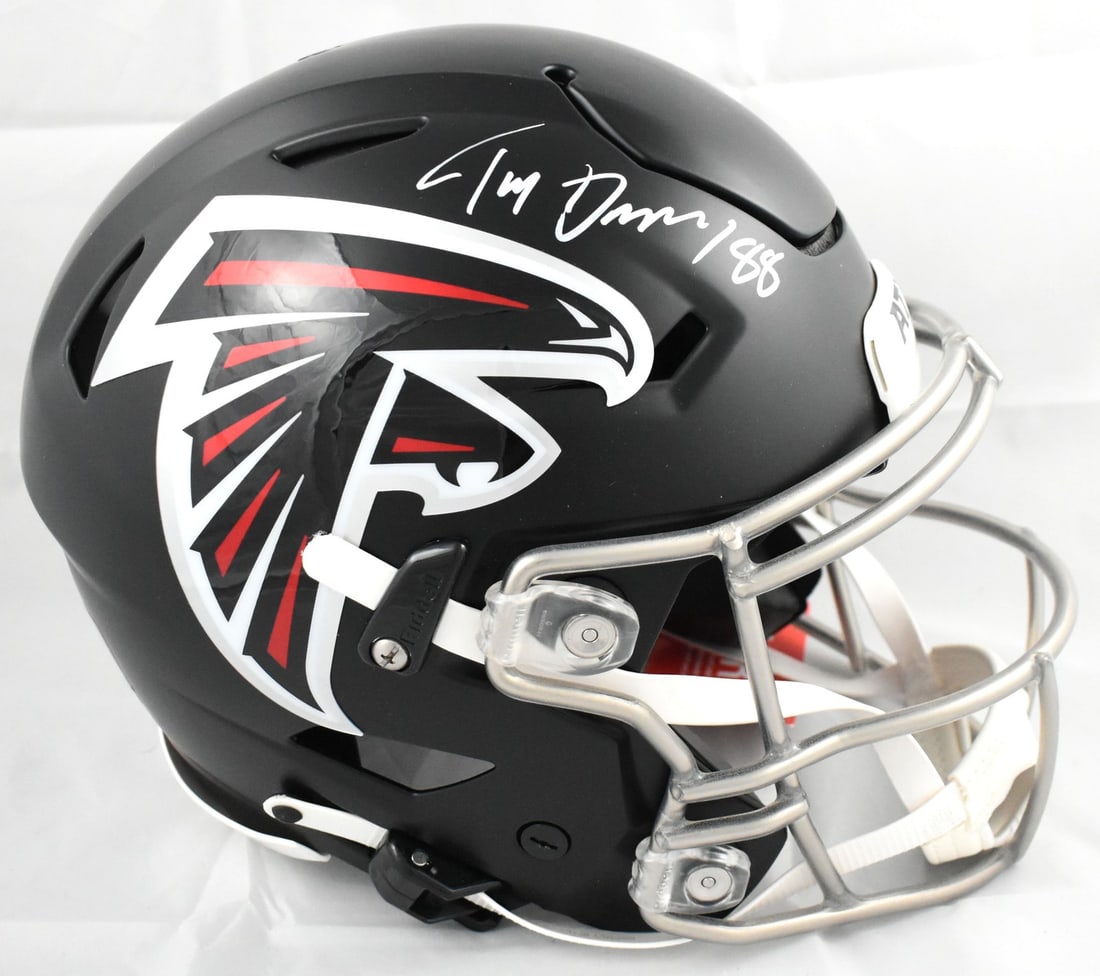 Atlanta Falcons full size Speedflex helmet signed by Tony Gonzalez Beckett holo (1 of 6)