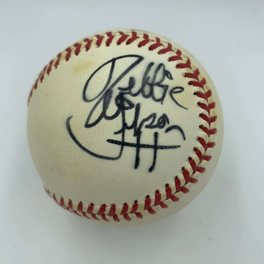 Debbie Gibson Signed 1980's American League Baseball with JSA COA: Debbie Gibson Signed 1980's American League Baseball with JSA COA This authentic 1980's American League baseball is signed by the iconic pop singer Debbie Gibson. The autograph comes with a James Spen