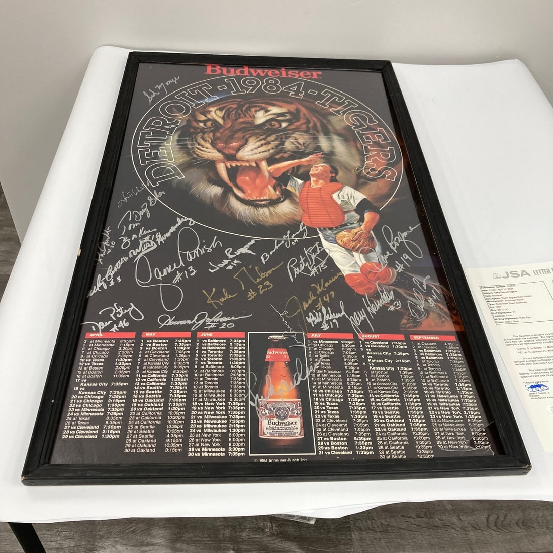 JSA Certified 14x28 Budweiser Photo 1984 Detroit Tigers Team Signed (1 of 14)