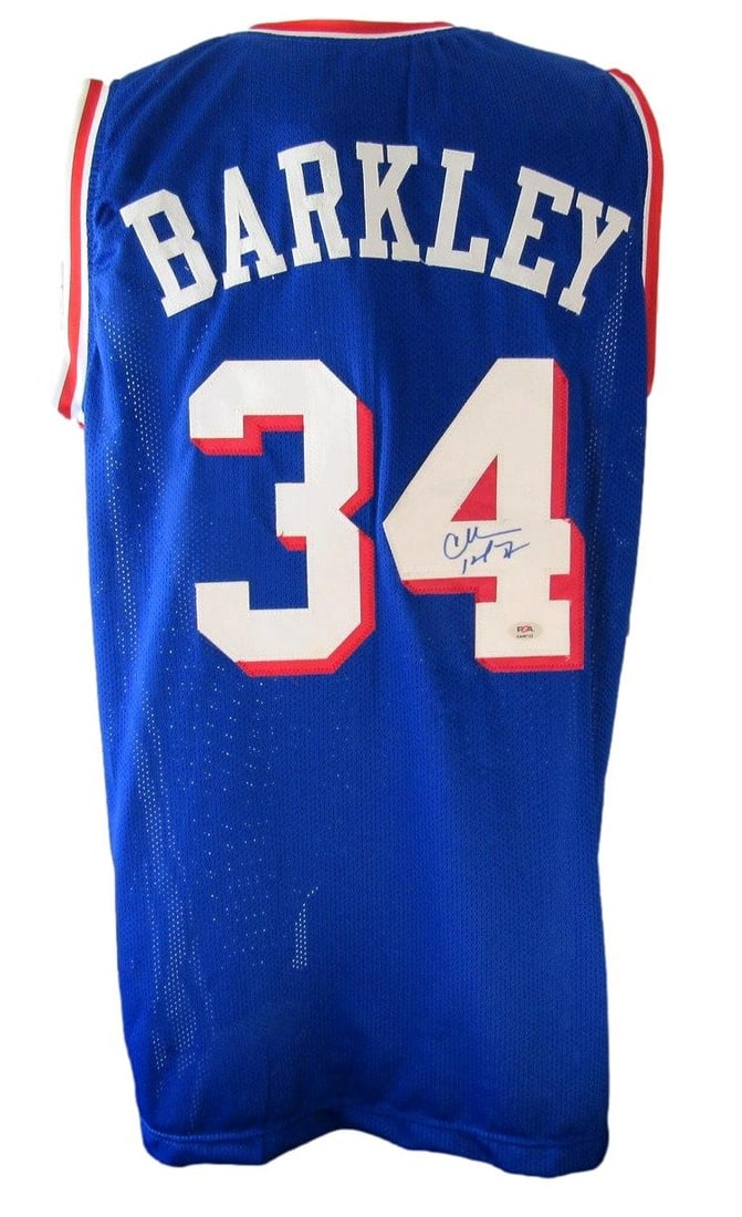 PSA DNA Authenticated Charles Barkley HOF 76ers Basketball Jersey (1 of 5)