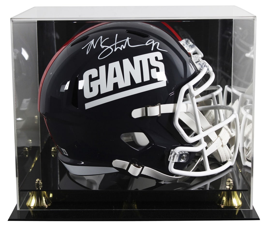 Michael Strahan Autographed Giants 1981-99 Full Size Speed Helmet with BAS Authentication: Michael Strahan Autographed Giants 1981-99 Full Size Speed Helmet with BAS Authentication Celebrate your love for the New York Giants with this authentic, autographed 1981-99 Throwback Full Size Speed
