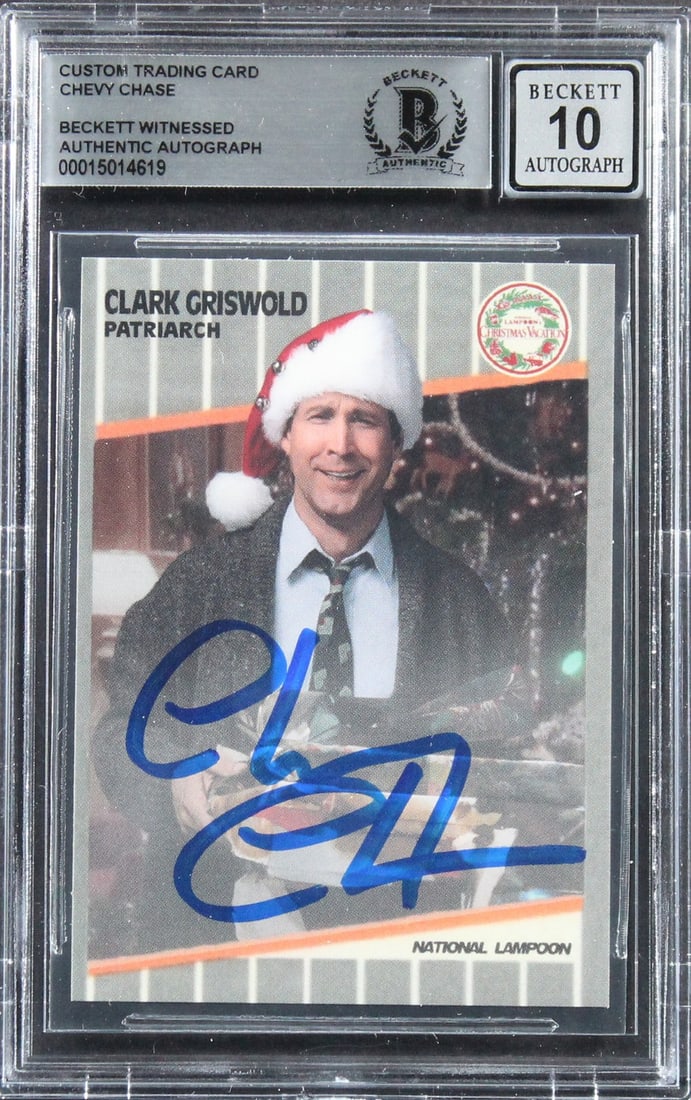 Chevy Chase Signed Christmas Vacation Trading Card Gem Mint 10 Beckett Authenticated (1 of 5)