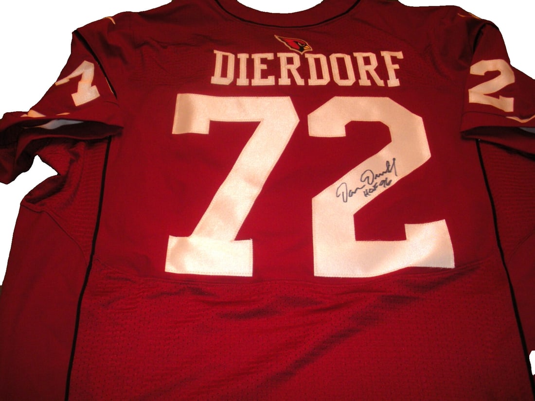 Dan Dierdorf St. Louis Cardinals Signed Nike Jersey with COA: Dan Dierdorf St. Louis Cardinals Signed Nike Jersey with COA This is an officially licensed Nike jersey featuring Dan Dierdorf, a celebrated player of the St. Louis Cardinals. The jersey comes with a 