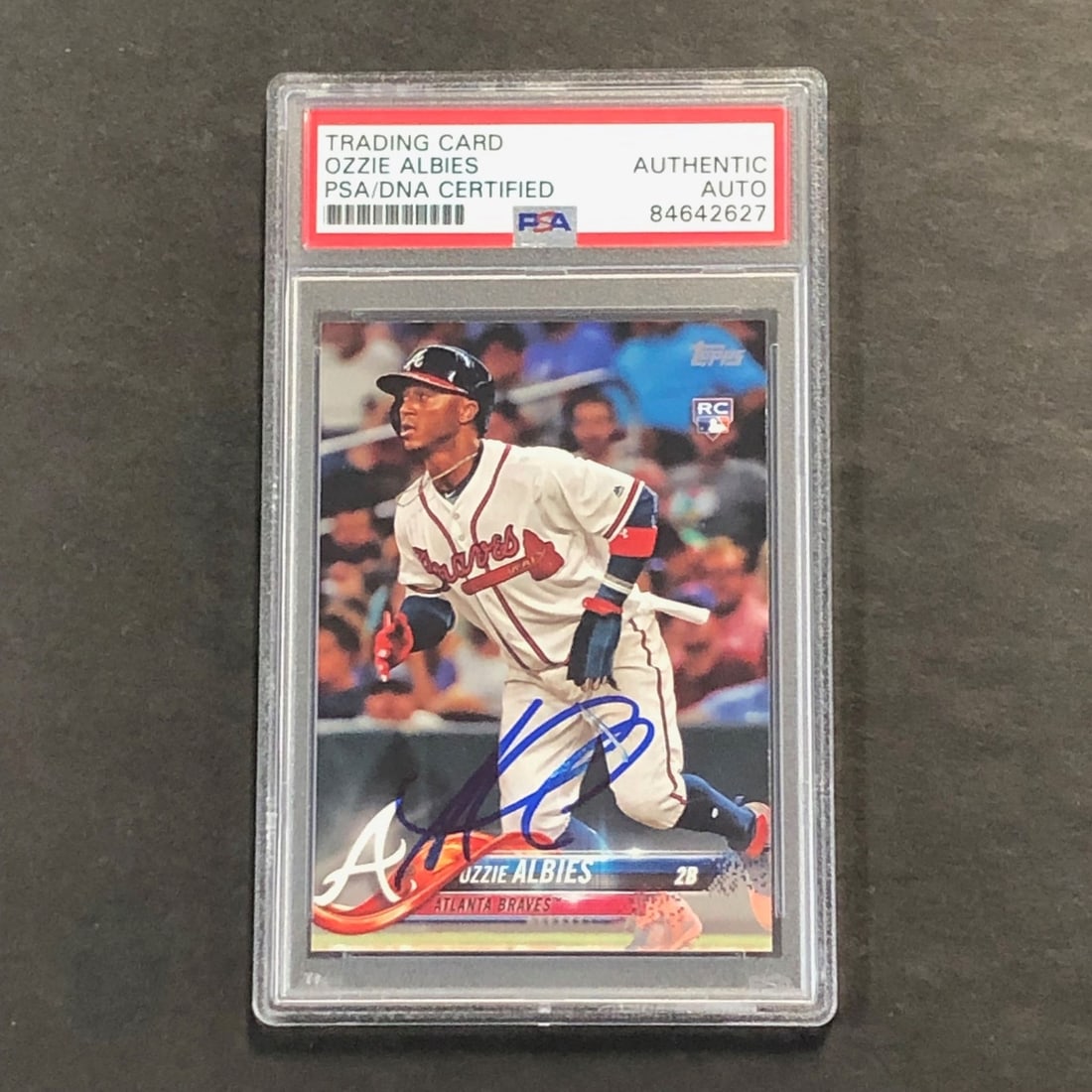 2018 Topps #276 Ozzie Albies Autographed Card PSA Authenticated Braves: 2018 Topps #276 Ozzie Albies Autographed Card PSA Authenticated Braves This item features a 2018 MLB Topps Series #276 card signed by Ozzie Albies of the Atlanta Braves. The autograph has been authent