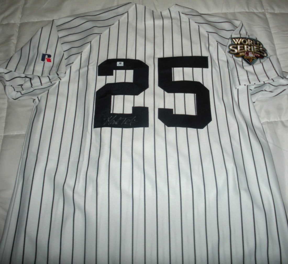 Official Russell Yankees Jersey Signed by Mark Teixeira GAI COA (1 of 3)