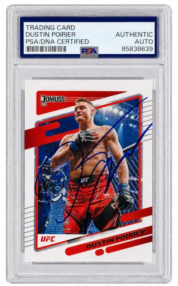 PSA DNA Authenticated Dustin Poirier 2022 Donruss UFC Card 29 Signed (1 of 2)