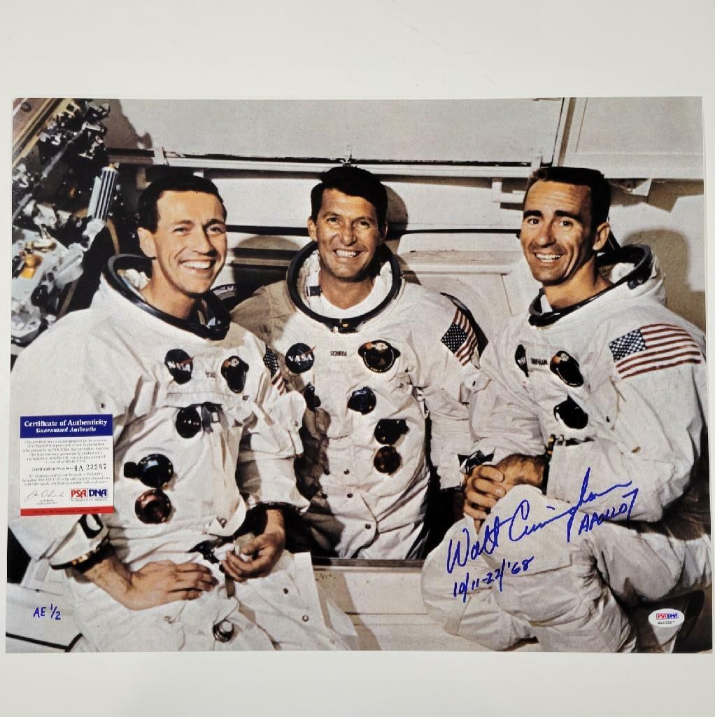 Walt Cunningham Apollo 7 signed 16x20 photo PSA COA (1 of 1)