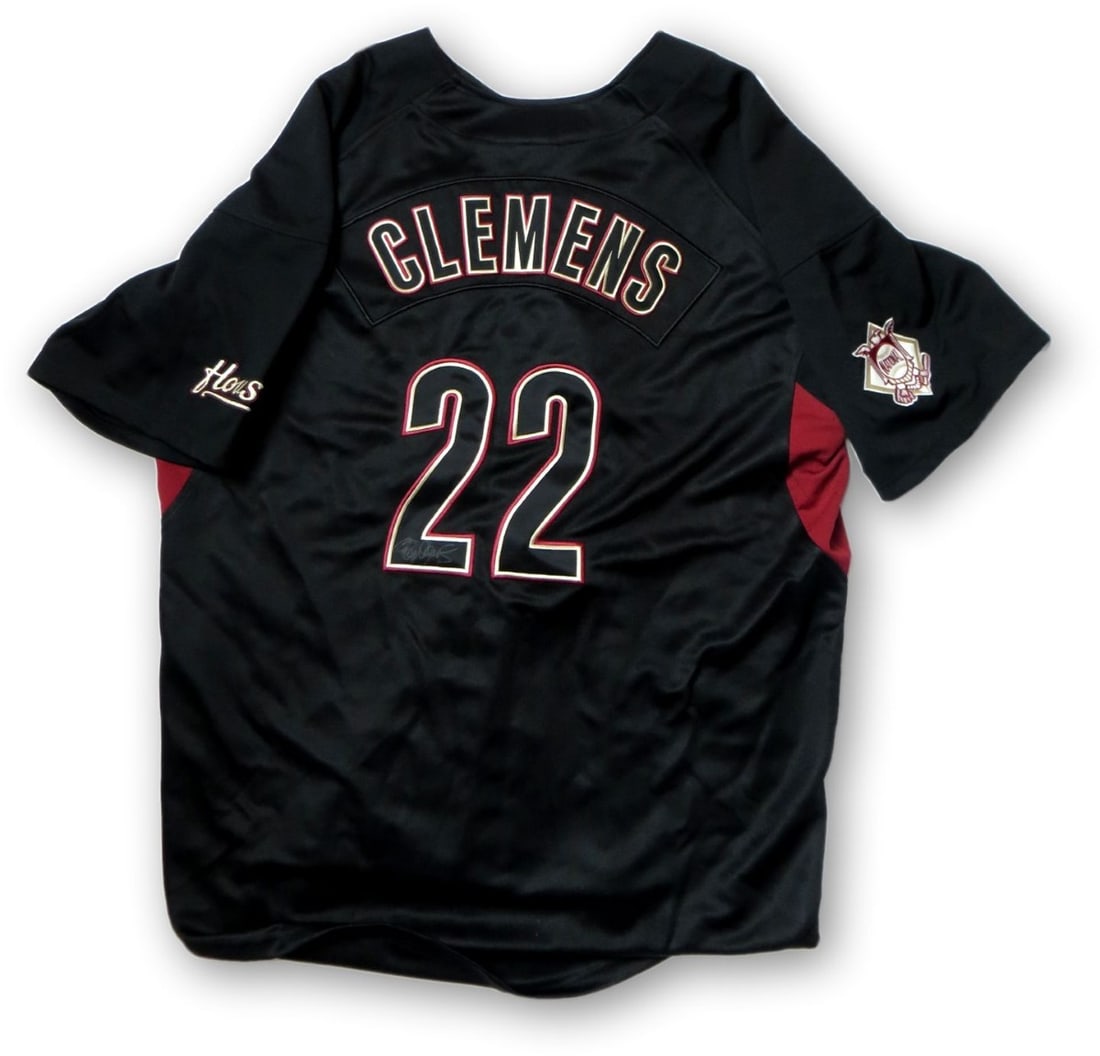 Houston Astros Jersey Signed Twice by Roger Clemens with JSA Authentication (1 of 6)