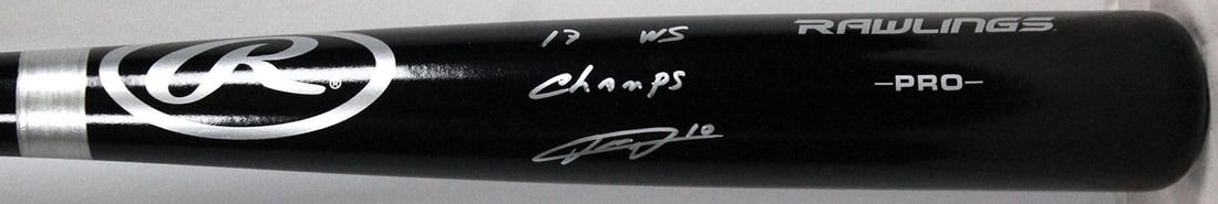 Yuli Gurriel signed Rawlings black pro bat JSA authenticated (1 of 3)