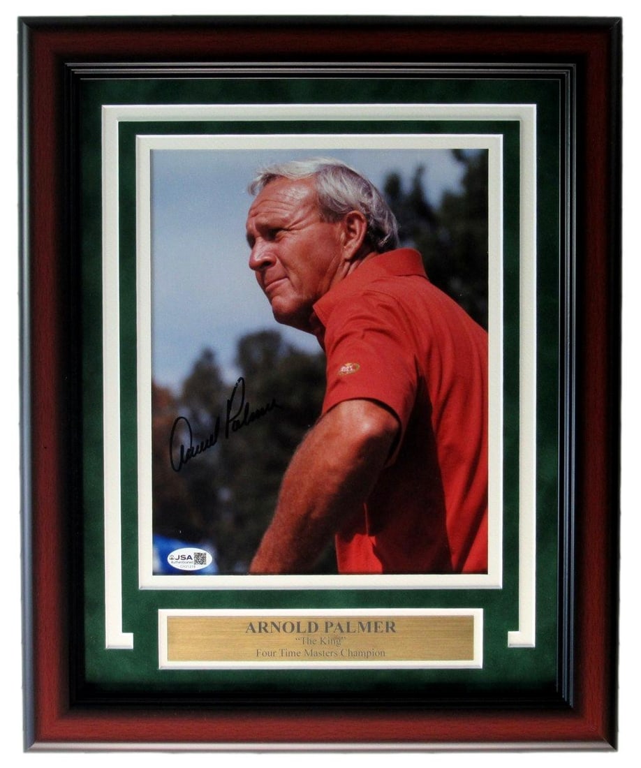 Framed 8x10 Arnold Palmer Autographed Golf Photo JSA Certified (1 of 5)