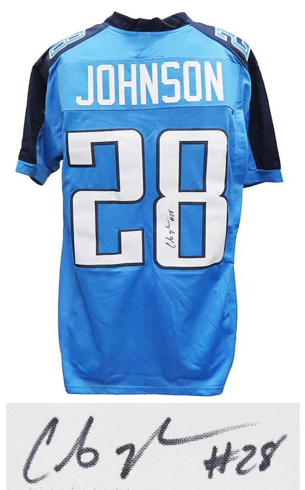 Chris Johnson Signed Tennessee Titans Blue Jersey with COA (1 of 1)