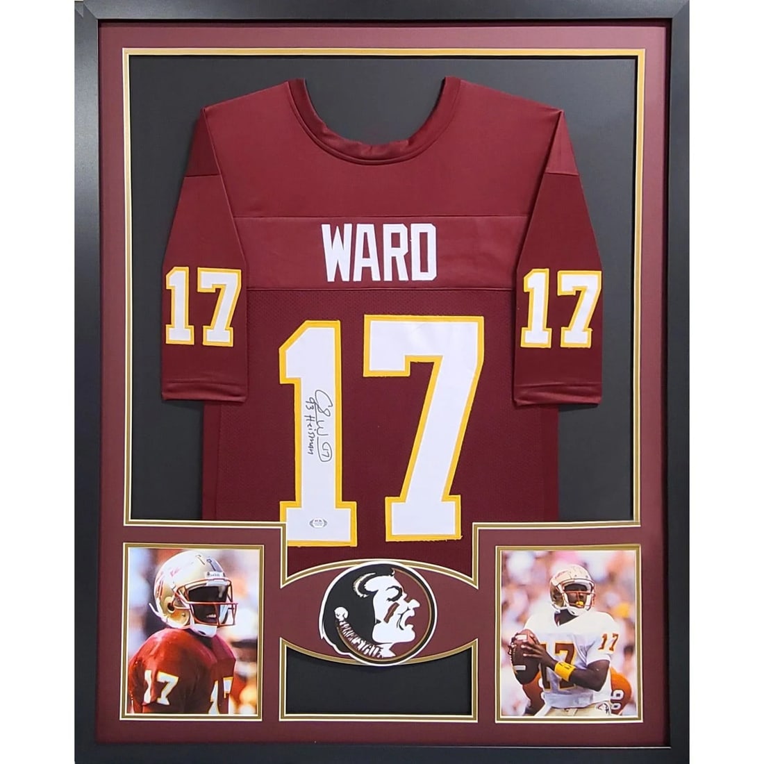 Charlie Ward Signed Framed Jersey Florida State PSA/DNA Authentic: Charlie Ward Signed Framed Jersey Florida State PSA/DNA Authentic Celebrate the legacy of Charlie Ward with this autographed framed jersey, a must-have for any Florida State fan! This jersey is authen