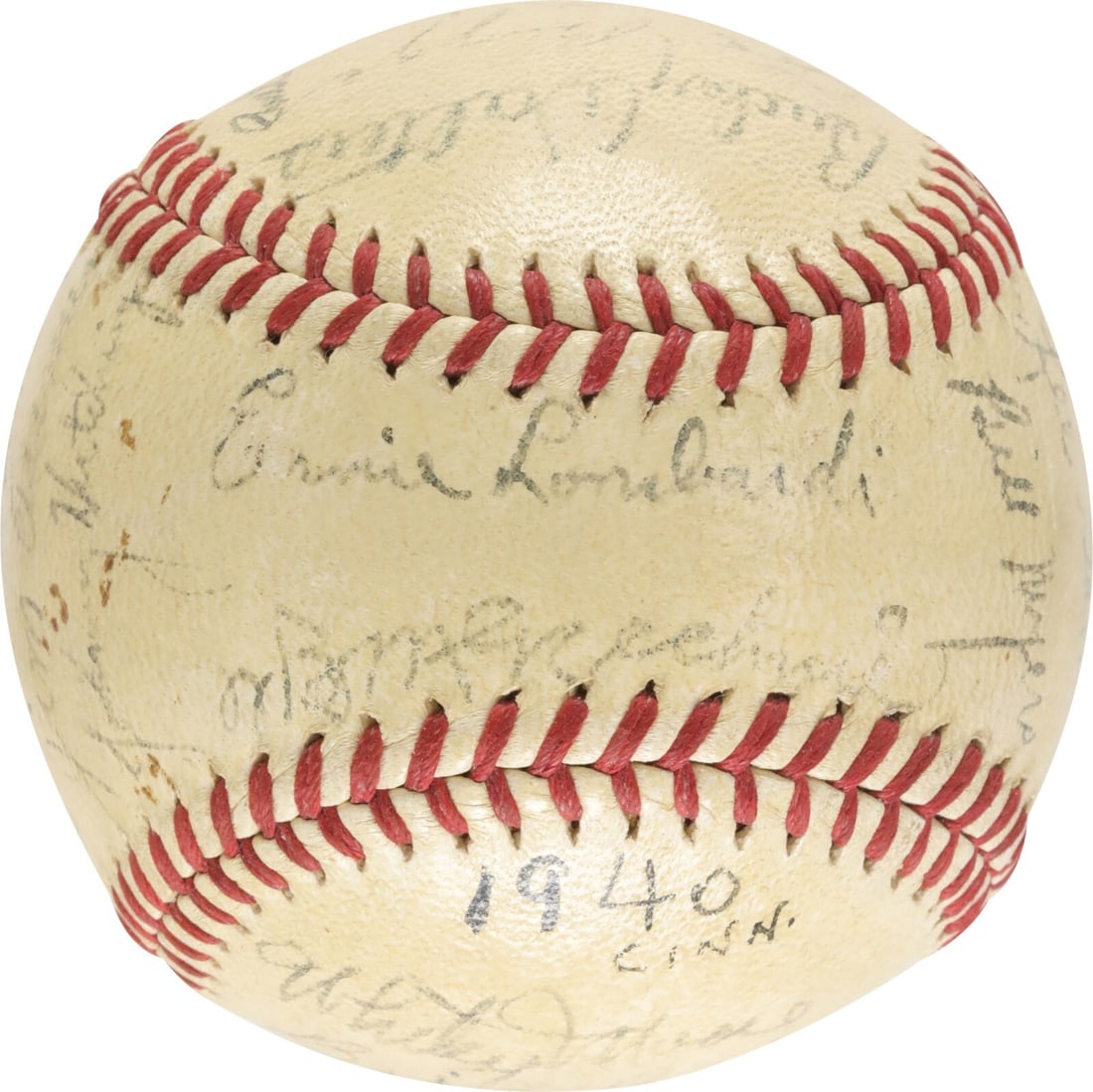 1940 Cincinnati Reds Team Signed Baseball 24 Signatures PSA DNA COA: 1940 Cincinnati Reds Team Signed Baseball 24 Signatures PSA DNA COA Celebrate the rich history of baseball with this original 1940 Cincinnati Reds World Series Champions team-signed baseball. This rem