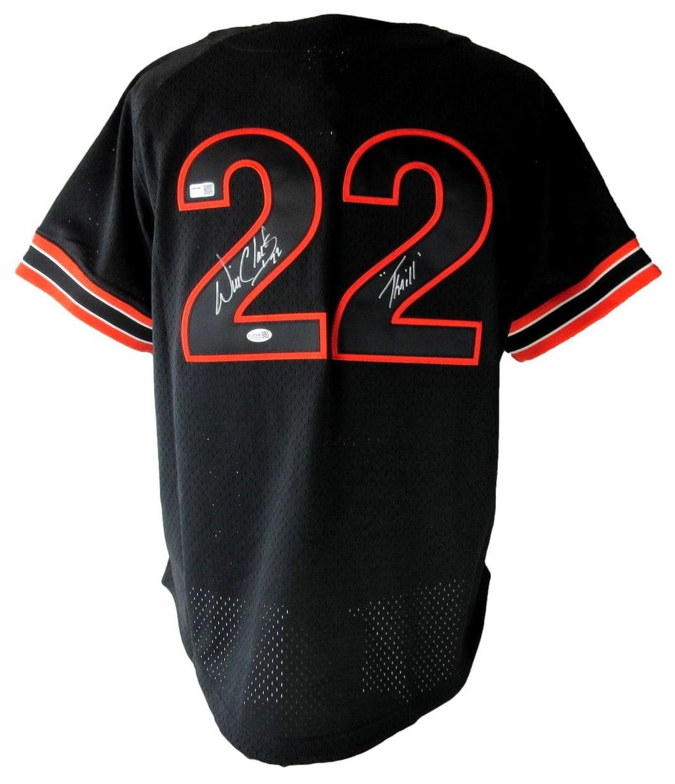 Will Clark Autographed Black Giants Mitchell Ness Jersey With JSA COA (1 of 9)