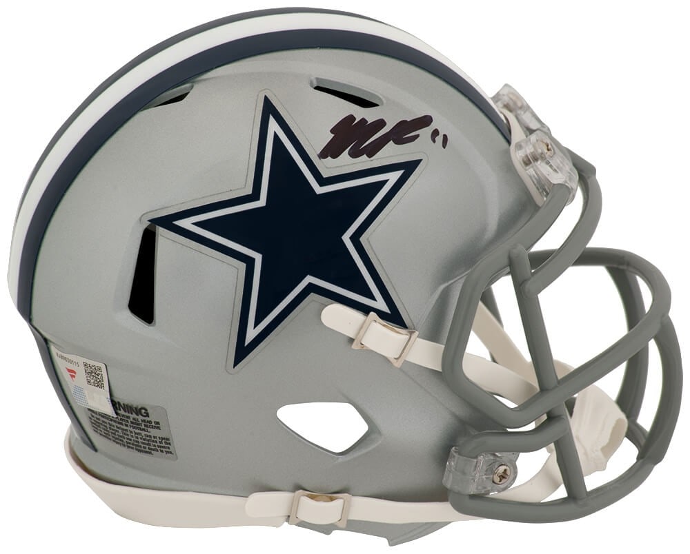 Signed Dallas Cowboys Riddell Speed Mini Helmet Micah Parsons Fanatics COA: Signed Dallas Cowboys Riddell Speed Mini Helmet Micah Parsons Fanatics COA This Dallas Cowboys Riddell Speed mini helmet is hand-signed by Micah Parsons. The helmet includes a tamper-proof numbered ho
