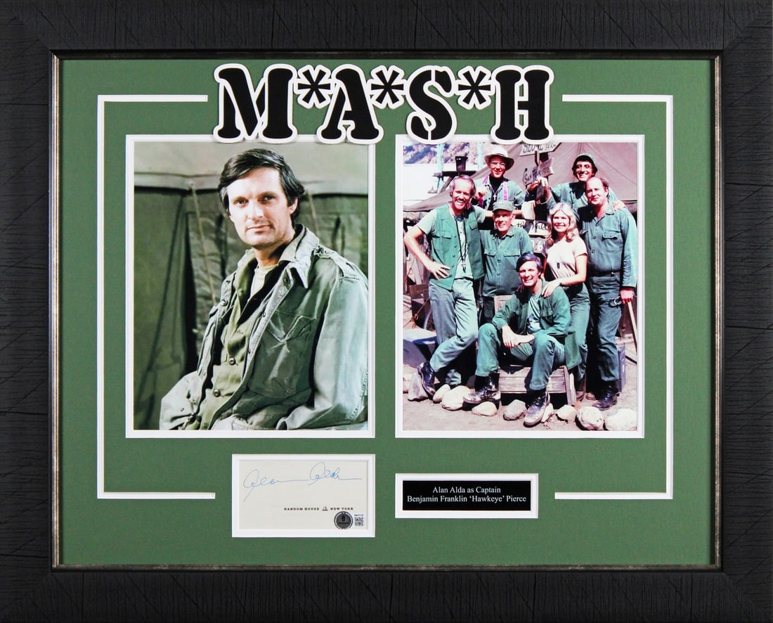 Framed Photograph Signed by Alan Alda from MASH with Beckett Authentication (1 of 2)