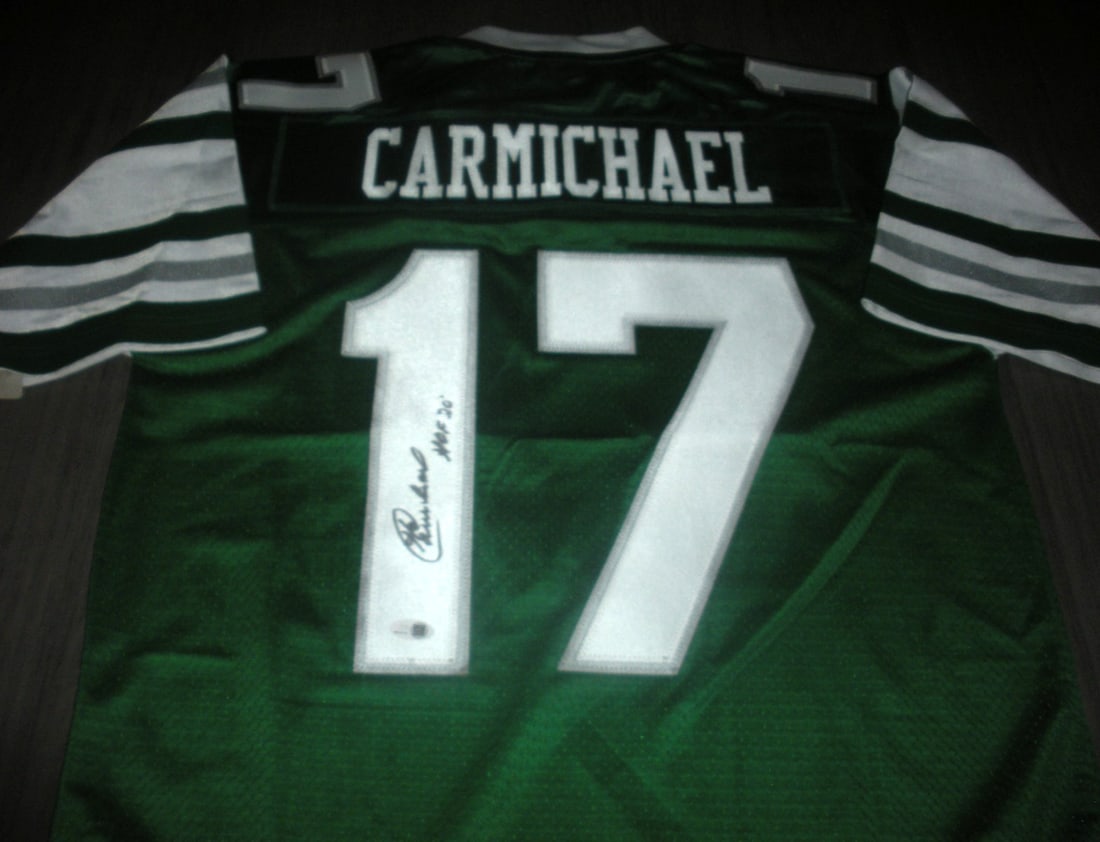Harold Carmichael Signed Proline Jersey with COA Philadelphia Eagles: Harold Carmichael Signed Proline Jersey with COA Philadelphia Eagles This is an officially licensed ProLine jersey signed by Harold Carmichael, a celebrated player of the Philadelphia Eagles. The jers
