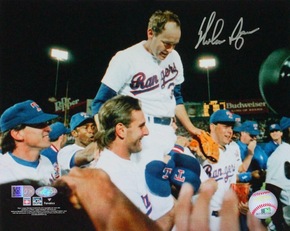 Autographed Nolan Ryan Texas Rangers 8x10 Celebration Photo (1 of 6)