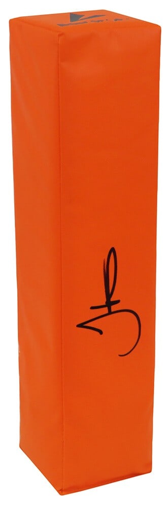 Tyreek Hill Signed Miami Dolphins Endzone Pylon with COA: Tyreek Hill Signed Miami Dolphins Endzone Pylon with COA This autographed orange football endzone pylon features the signature of NFL star Tyreek Hill, a standout player for the Miami Dolphins. The it