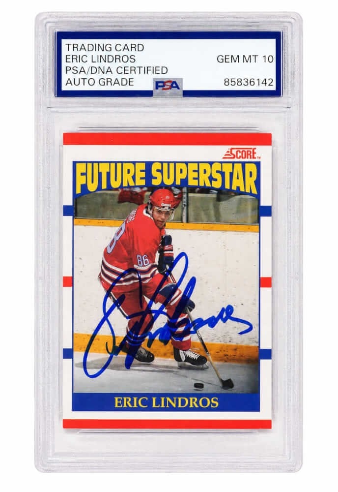 PSA DNA Authenticated Eric Lindros 1990 Score Rookie Card Auto 10 (1 of 2)