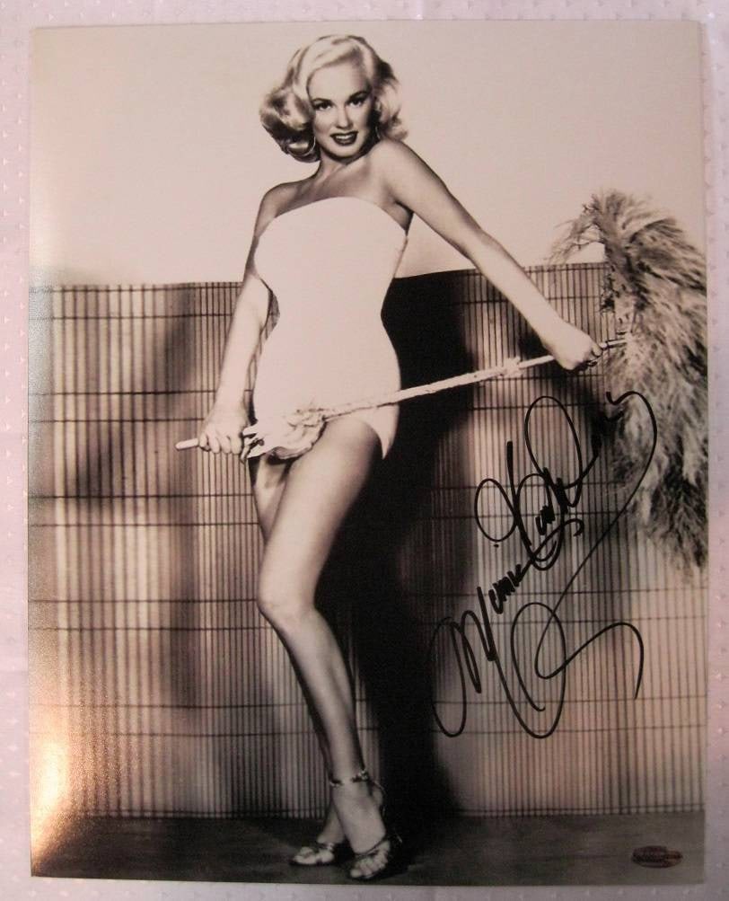 16x20 Photograph Signed by Playboy Model Mamie Van Doren with OC Hologram: 16x20 Photograph Signed by Playboy Model Mamie Van Doren with OC Hologram This original 16x20 photograph features the autograph of Mamie Van Doren, the renowned Playboy model. The photograph comes wit