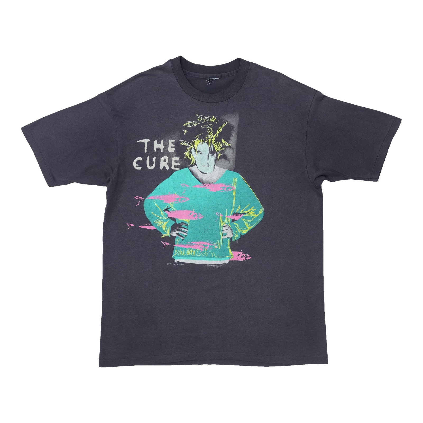Vintage 1986 The Cure Standing On A Beach T Shirt: Vintage 1986 The Cure Standing On A Beach T Shirt Original vintage 1986 The Cure Standing On A Beach shirt in black. This rare tee is described as a true vintage piece, not a modern reproduction, and 