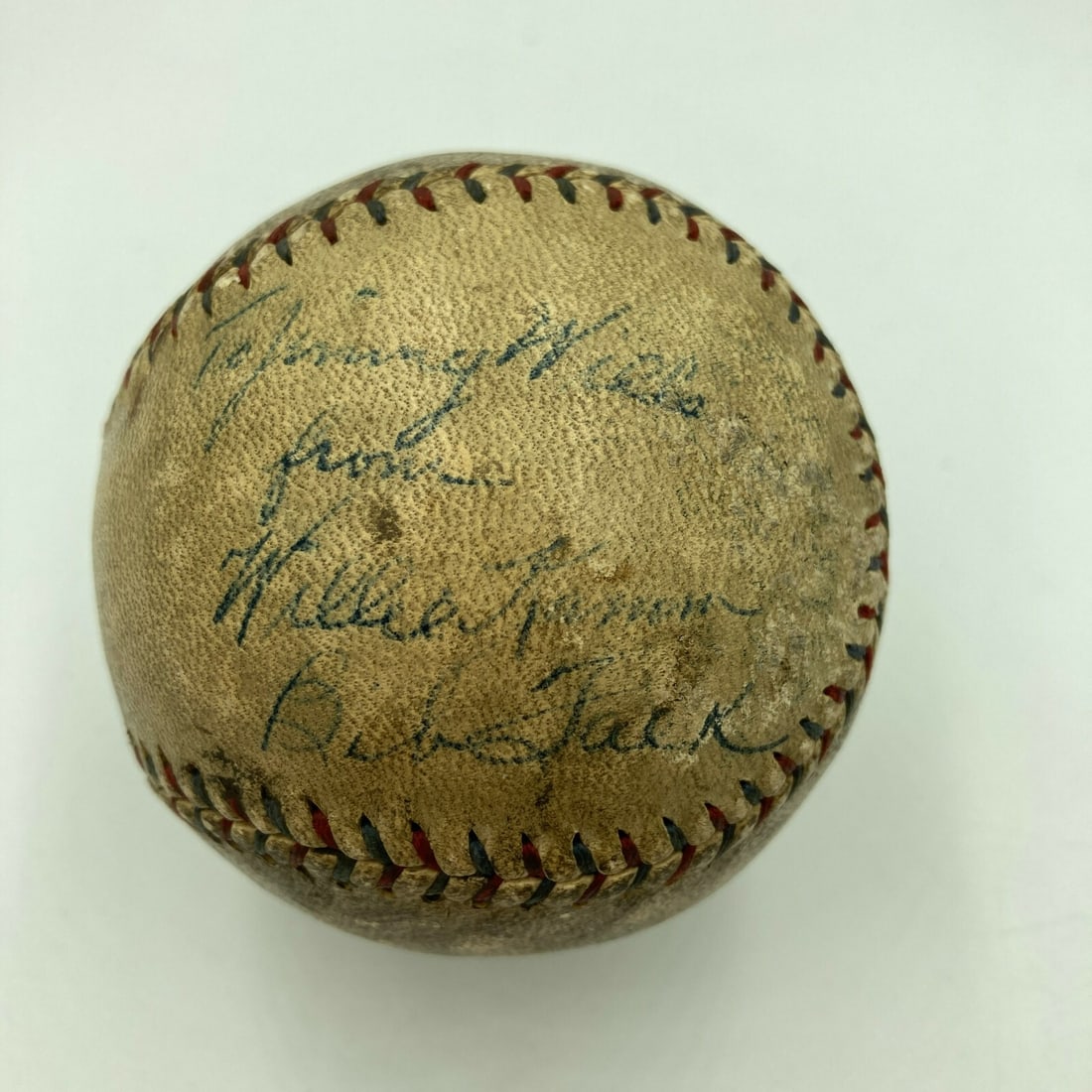 Bibb Falk Willie Kamm Signed 1923 Game Used Baseball JSA Certified: Bibb Falk Willie Kamm Signed 1923 Game Used Baseball JSA Certified This is an original 1923 American League game-used baseball, signed by Bibb Falk and Willie Kamm of the Chicago White Sox. The baseba