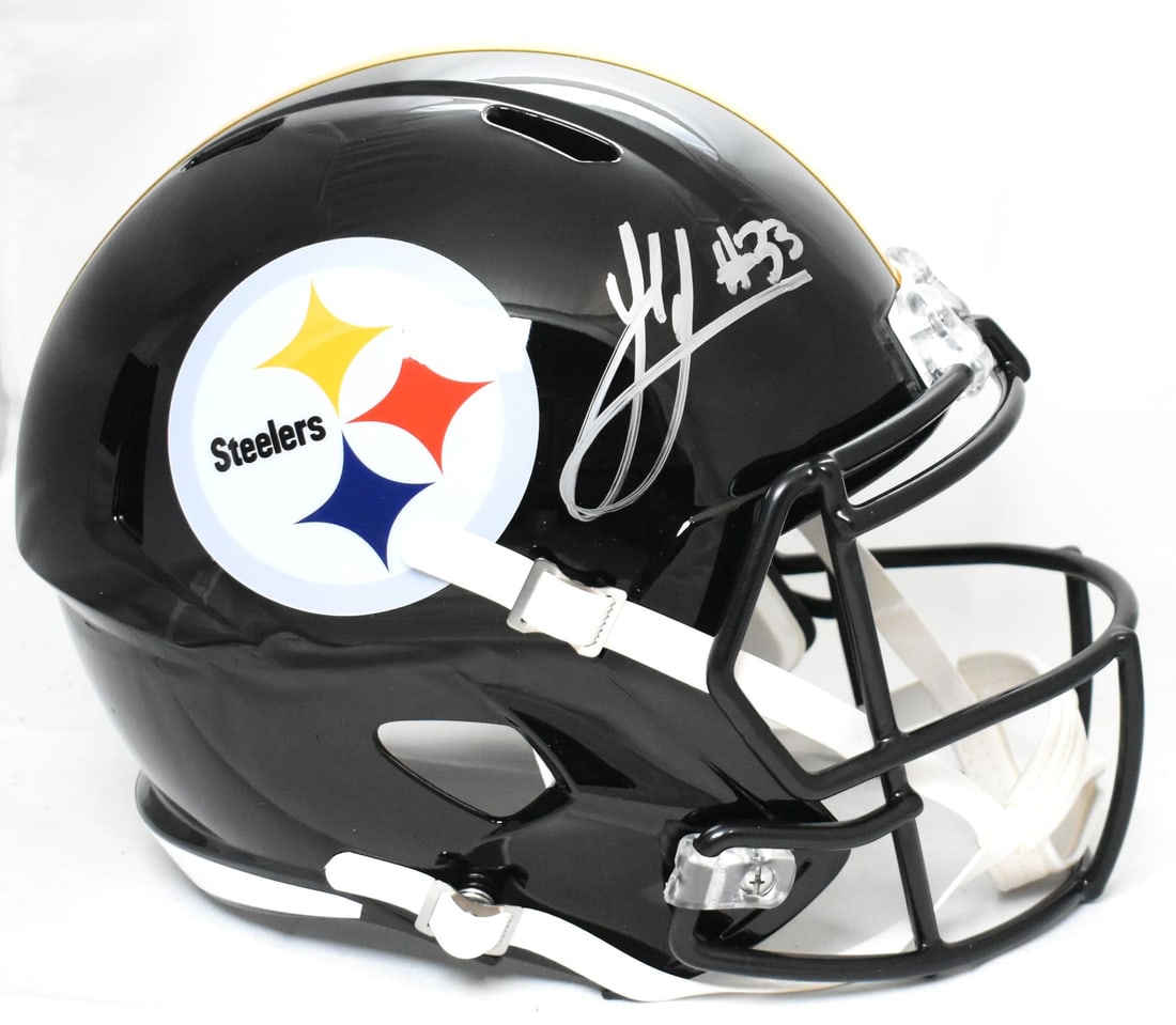 Pittsburgh Steelers full size speed helmet signed by Jack Sawyer Beckett holo: Pittsburgh Steelers full size speed helmet signed by Jack Sawyer Beckett holo This is a pre-owned full-size Pittsburgh Steelers Speed helmet signed by Jack Sawyer. The helmet is an original item and