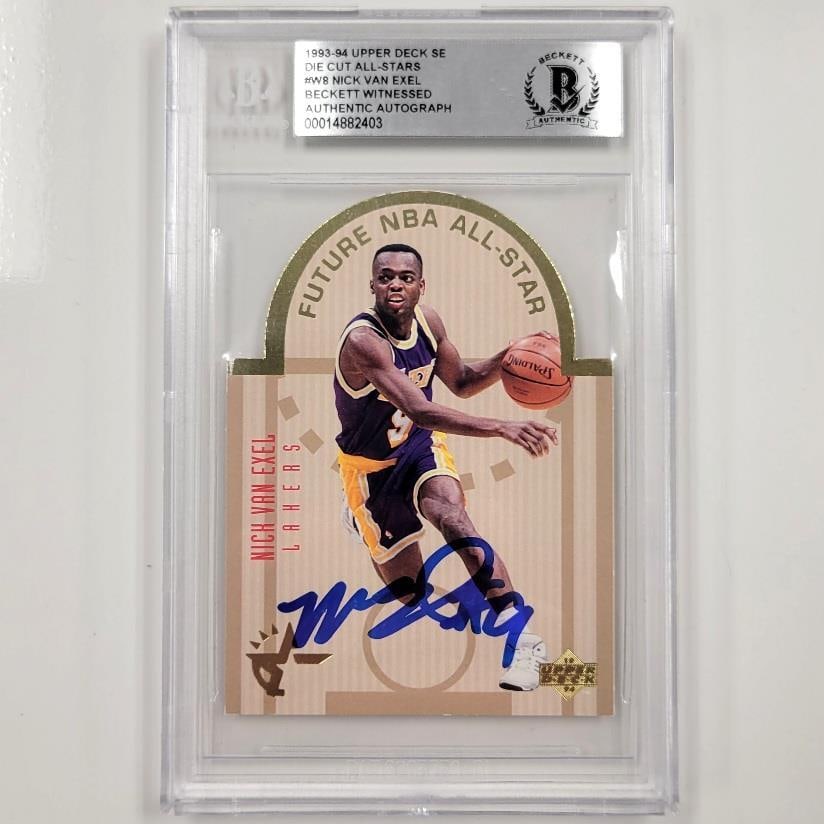 Rare Nick Van Exel 1993-94 Autographed Rookie Card BAS Authenticated: Rare Nick Van Exel 1993-94 Autographed Rookie Card BAS Authenticated This rare Nick Van Exel autographed 1993-94 Die Cut SE All-Star rookie card is a must-have for basketball enthusiasts and