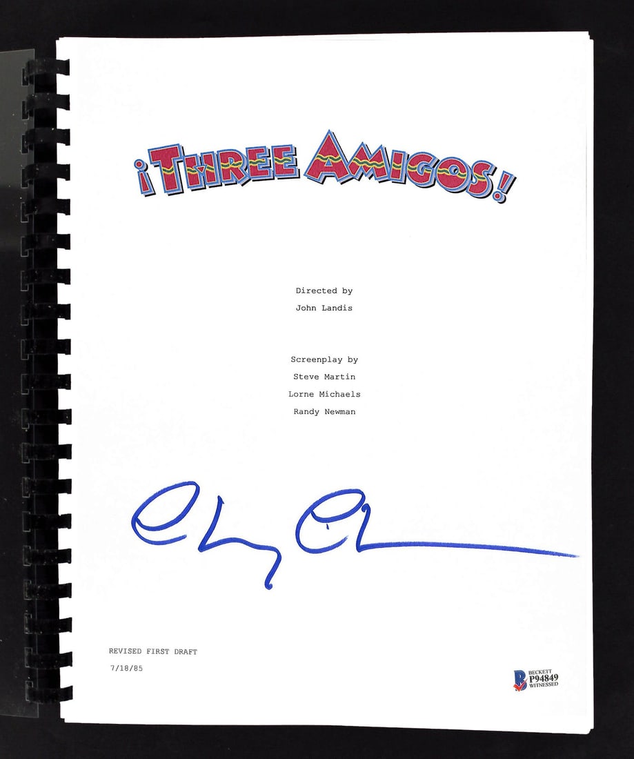 Chevy Chase Signed Three Amigos Replica Script BAS Authenticated (1 of 3)