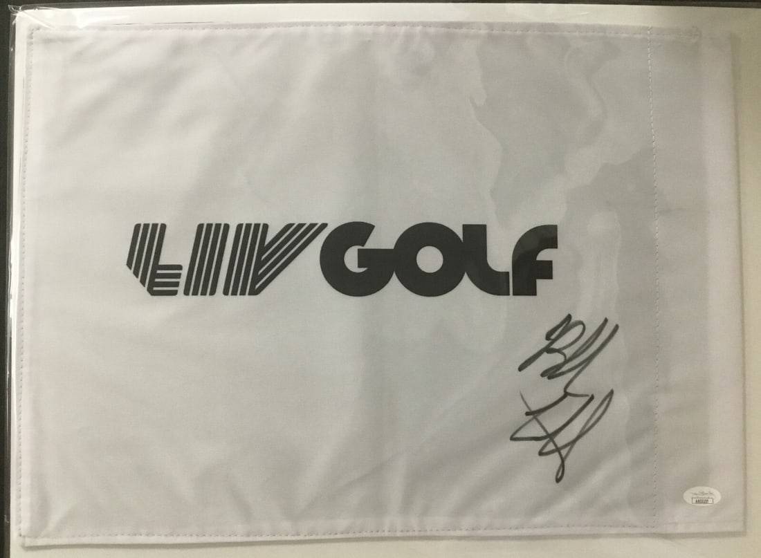 Bubba Watson Signed LIV Golf Flag JSA AK33257 Authentic Collectible: Bubba Watson Signed LIV Golf Flag JSA AK33257 Authentic Collectible Own a piece of golf history with this officially licensed LIV Golf pin flag, signed by the legendary golfer Bubba Watson. This flag 