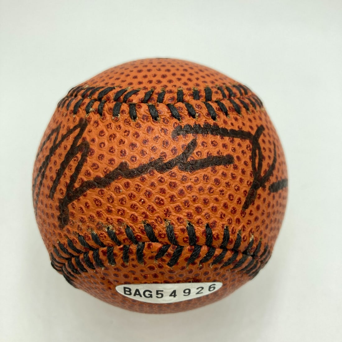 Nike Baseball Styled Basketball Signed by Michael Jordan With PSA UDA Beckett COA: Nike Baseball Styled Basketball Signed by Michael Jordan With PSA UDA Beckett COA This is a Nike basketball-style baseball signed by Michael Jordan. The ball is an original item and includes authentic