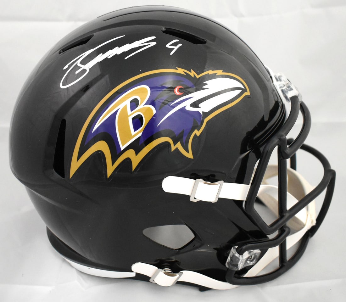 Baltimore Ravens F S Speed Helmet Signed by Zay Flowers Beckett Hologram (1 of 5)