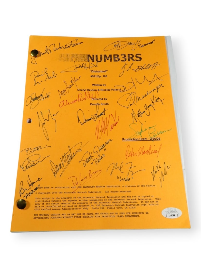 JSA Certified Numb3rs Autographed Script 24 Cast Signatures (1 of 2)