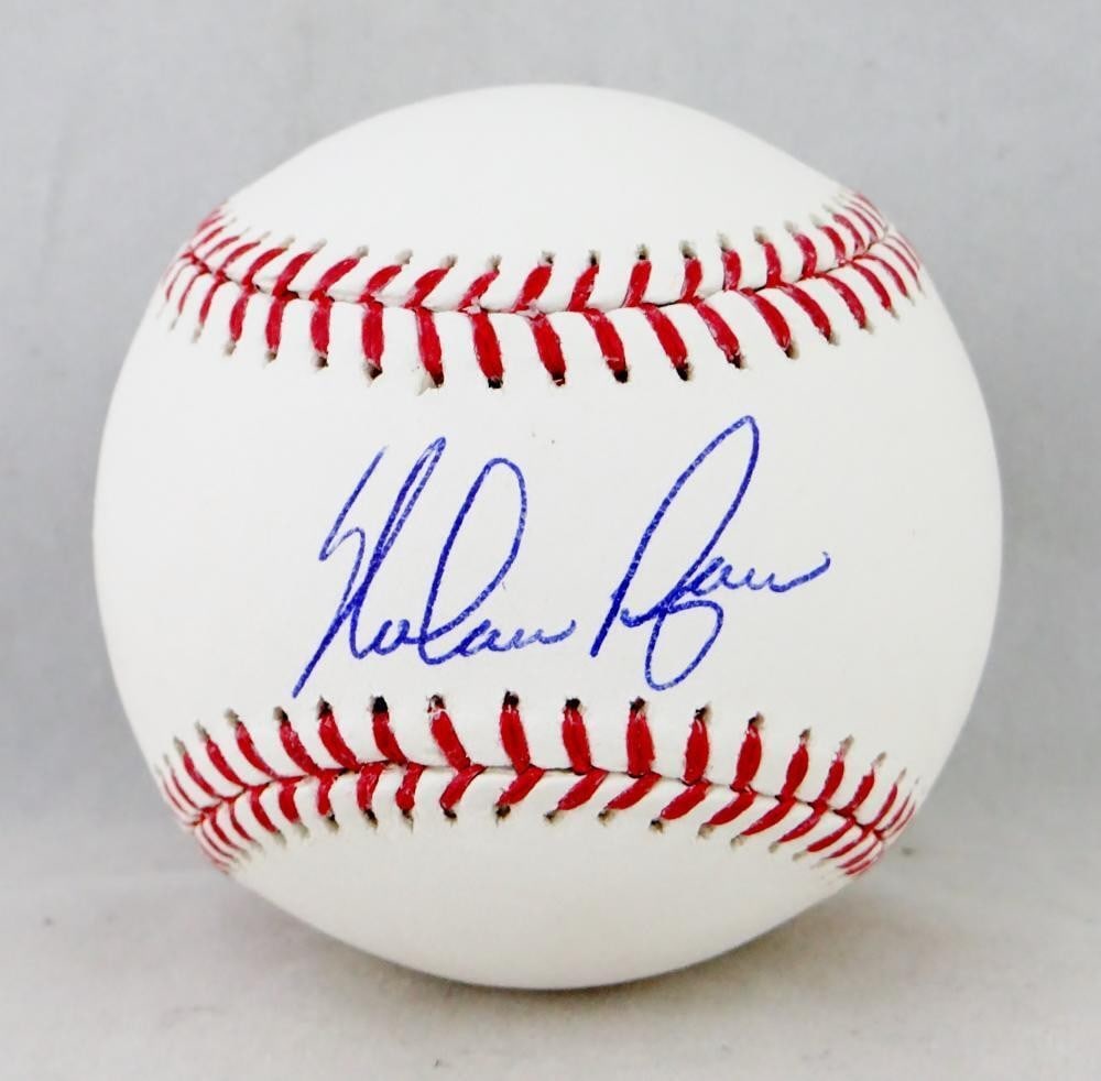 Signed Rawlings OML Baseball Nolan Ryan AIV Hologram (1 of 3)