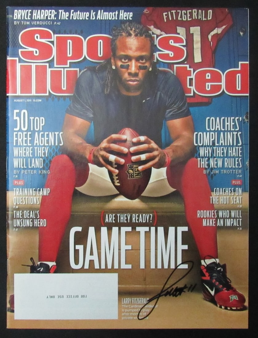 Autographed 2011 Sports Illustrated Magazine Larry Fitzgerald JSA Authenticated (1 of 4)