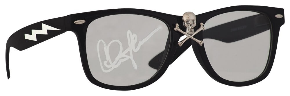 Wild Thing Rick Vaughn Skull Glasses Autographed by Charlie Sheen with COA: Wild Thing Rick Vaughn Skull Glasses Autographed by Charlie Sheen with COA Charlie Sheen signed these Wild Thing Rick Vaughn skull glasses, a collectible item referencing his iconic role. The glasses
