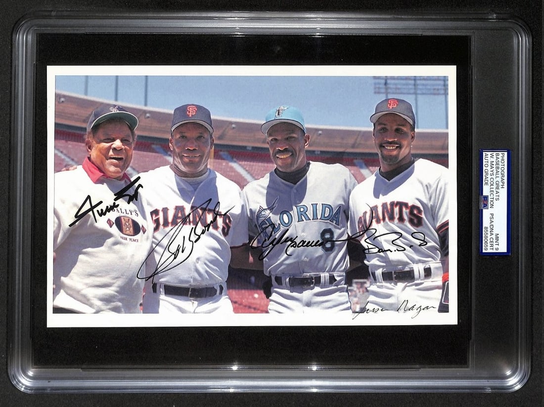 PSA DNA Certified 10x7 Baseball Photo Signed by Mays Bonds Dawson (1 of 4)