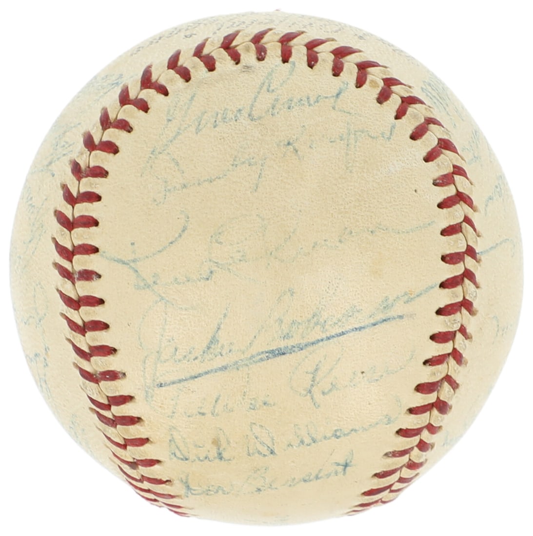 1956 Brooklyn Dodgers Signed Baseball by Jackie Robinson Roy Campanella JSA COA (1 of 7)