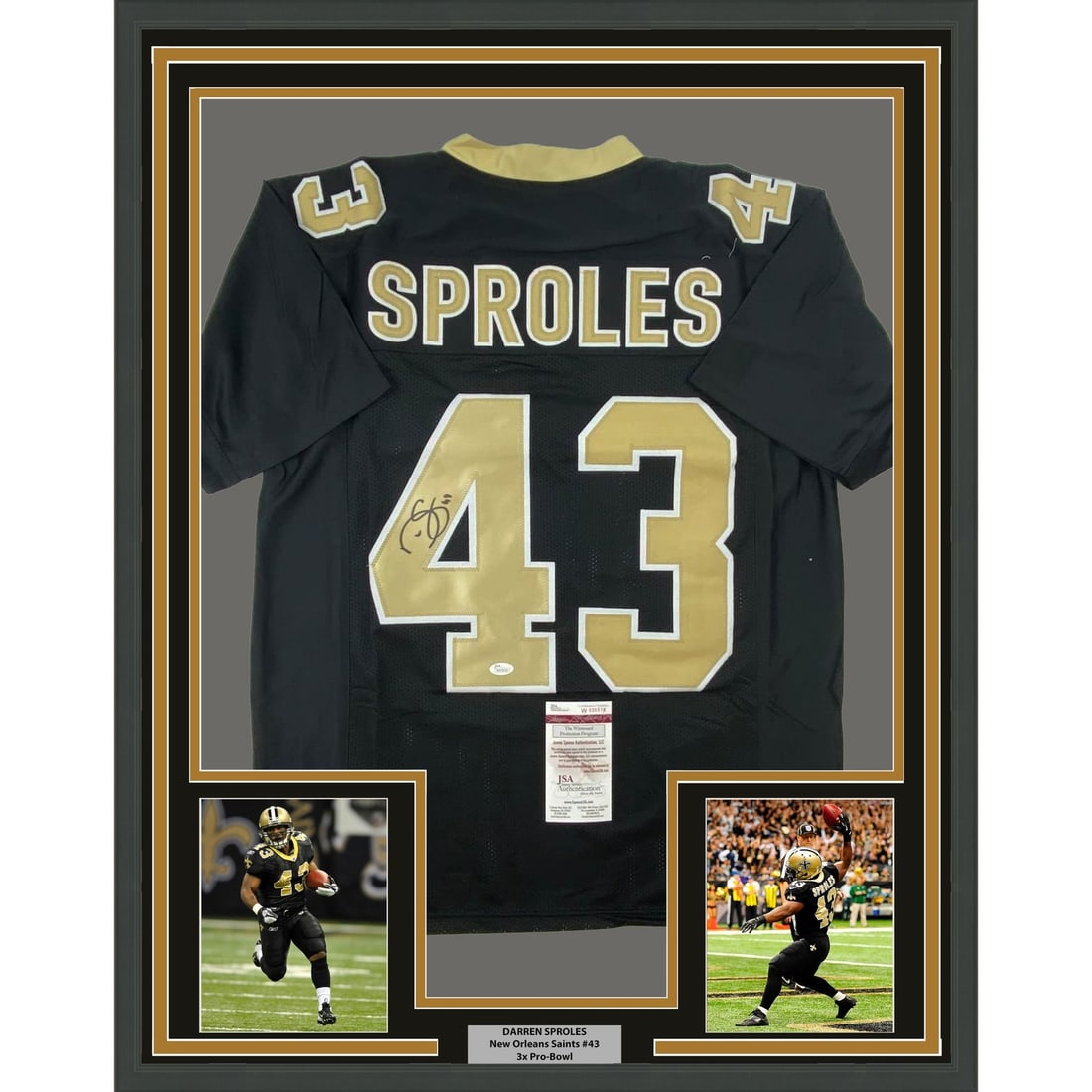 Darren Sproles autographed framed New Orleans Saints jersey JSA 35x39 (1 of 2)