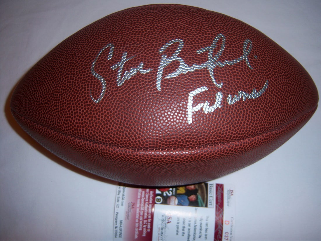 Steve Bartkowski Autographed NFL Football with JSA COA Atlanta Falcons: Steve Bartkowski Autographed NFL Football with JSA COA Atlanta Falcons This is an original football signed by Steve Bartkowski of the Atlanta Falcons. The item is pre-owned and comes with JSA/COA auth